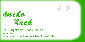 aniko mack business card